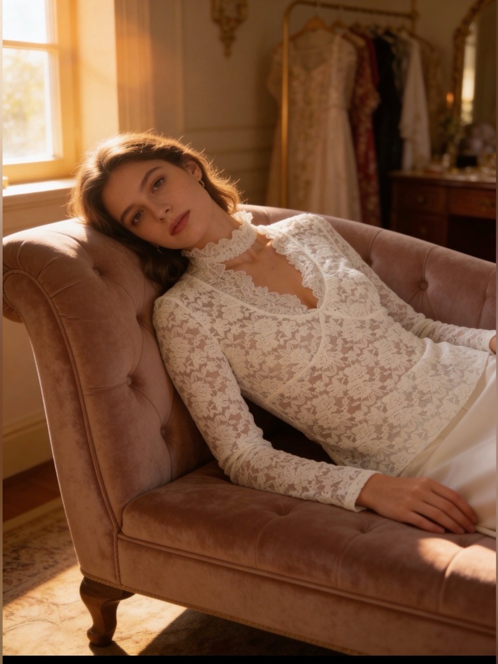 Free People All Day Lace Top NEW